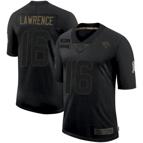 Men's Jacksonville Jaguars #16 Trevor Lawrence 2020 Black Slute To Service Limited Stitched Jersey